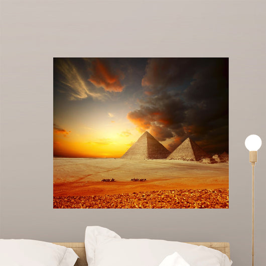 Sunrise Egyptian Pyramids Wall Decal