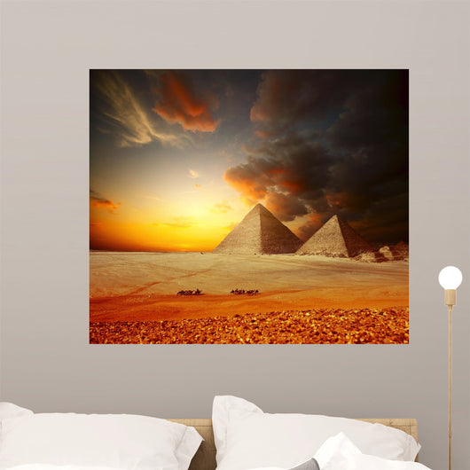 Sunrise Egyptian Pyramids Wall Decal