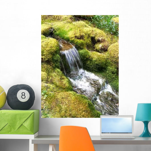 Waterfall Japanese Garden Wall Decal