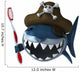 Shark Pirate and Toothbrush Wall Decal