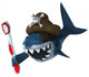 Shark pirate and toothbrush Wall Decal