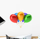 Party balloons colorful red orange green cyan blue decoration Wall Decal