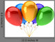 Party balloons colorful red orange green cyan blue decoration Wall Decal