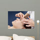 Massage Pinch Eyebrows Wall Mural
