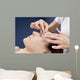 Massage Pinch Eyebrows Wall Mural