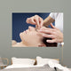 Massage Pinch Eyebrows Wall Mural