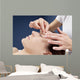Massage Pinch Eyebrows Wall Mural