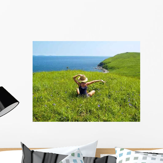 Happy Girl Meadow Wall Decal