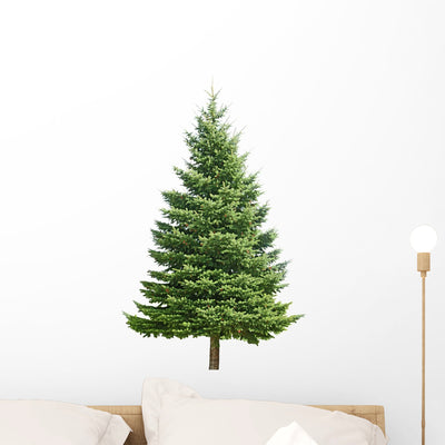 Pine Tree Wall Decal shown on a wall