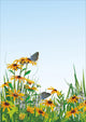 Beautiful Blooming Meadow with Wall Decal