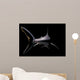 Shark on Black Wall Mural