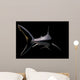 Shark on Black Wall Mural