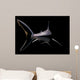 Shark on Black Wall Mural