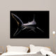 Shark on Black Wall Mural