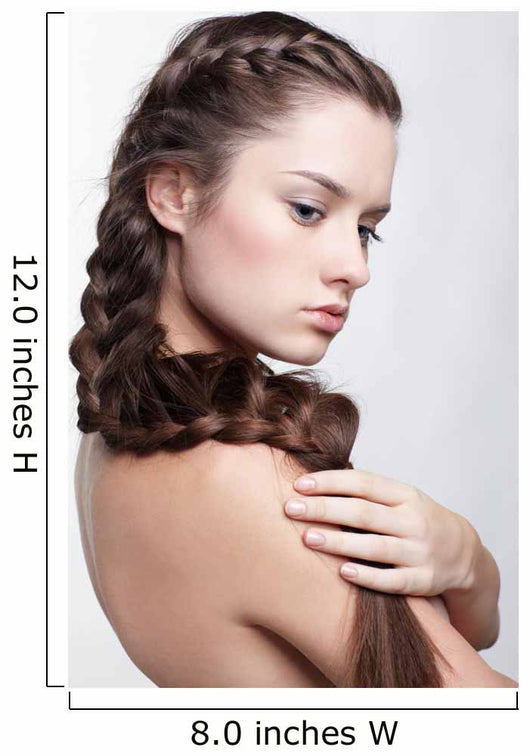 girl with creative hair-do Wall Decal