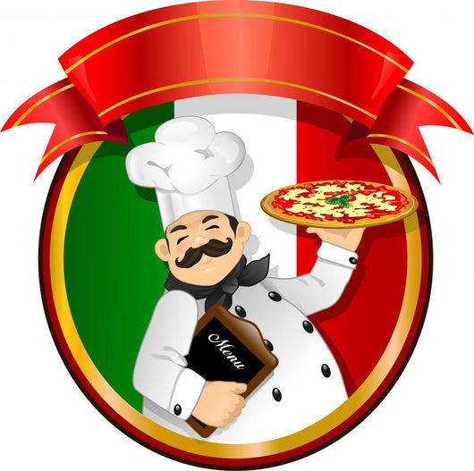 Chef Pizza Vector Wall Decal