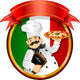 Chef Pizza Vector Wall Decal