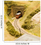Train Leaving a Tunnel Wall Mural