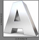 3D Metal Letter Wall Decal