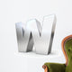 3D Metal Letter W Wall Decal
