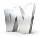 3d Metal Letter W Wall Decal