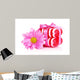 Purple Flower and Soap Wall Decal