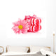 Pink Flower and Soap Wall Decal