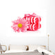 Pink Flower and Soap Wall Decal