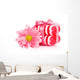 Pink Flower and Soap Wall Decal