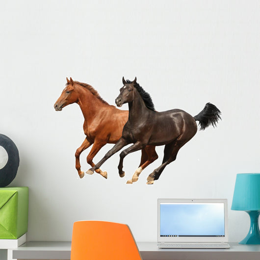 Gallop Horses Isolated Wall Decal