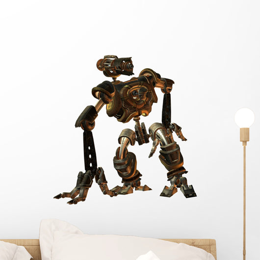 Futuristic Fighting Machine Steampunk Wall Decal
