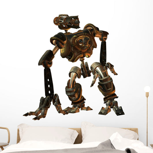Futuristic Fighting Machine Steampunk Wall Decal