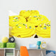 Several yellow cupcakes Wall Mural