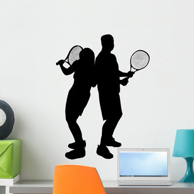 Silhouettes Adult Couple Playing shown on a wall