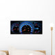 Modern car illuminated dashboard closeup Wall Mural
