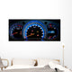 Modern car illuminated dashboard closeup Wall Mural