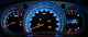 Modern car illuminated dashboard closeup Wall Mural