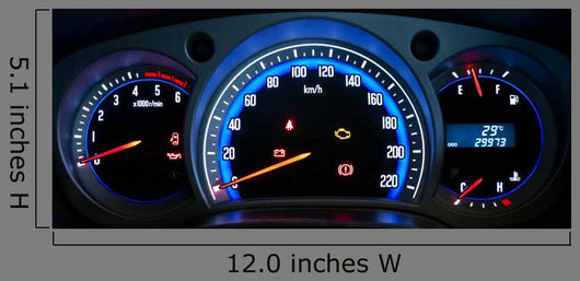 Modern car illuminated dashboard closeup Wall Mural