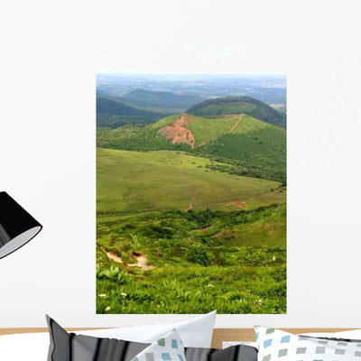 Volcan D'auvergne Wall Decal Design 2 shown on a wall