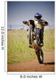motocross rider on back wheel Wall Mural