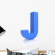 3D Blue Letter J Wall Decal