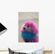 Pink Poodle Wall Mural
