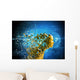abstract character shattered into pieces Wall Mural