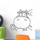 Outlined Cow Head Cartoon