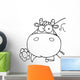 Outlined Cow Head Cartoon
