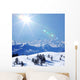 top of mountains Wall Mural