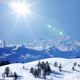 top of mountains Wall Mural