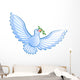 White dove with olive branch Wall Decal