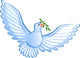 White dove with olive branch Wall Decal