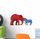 American political parties stand-off Wall Decal